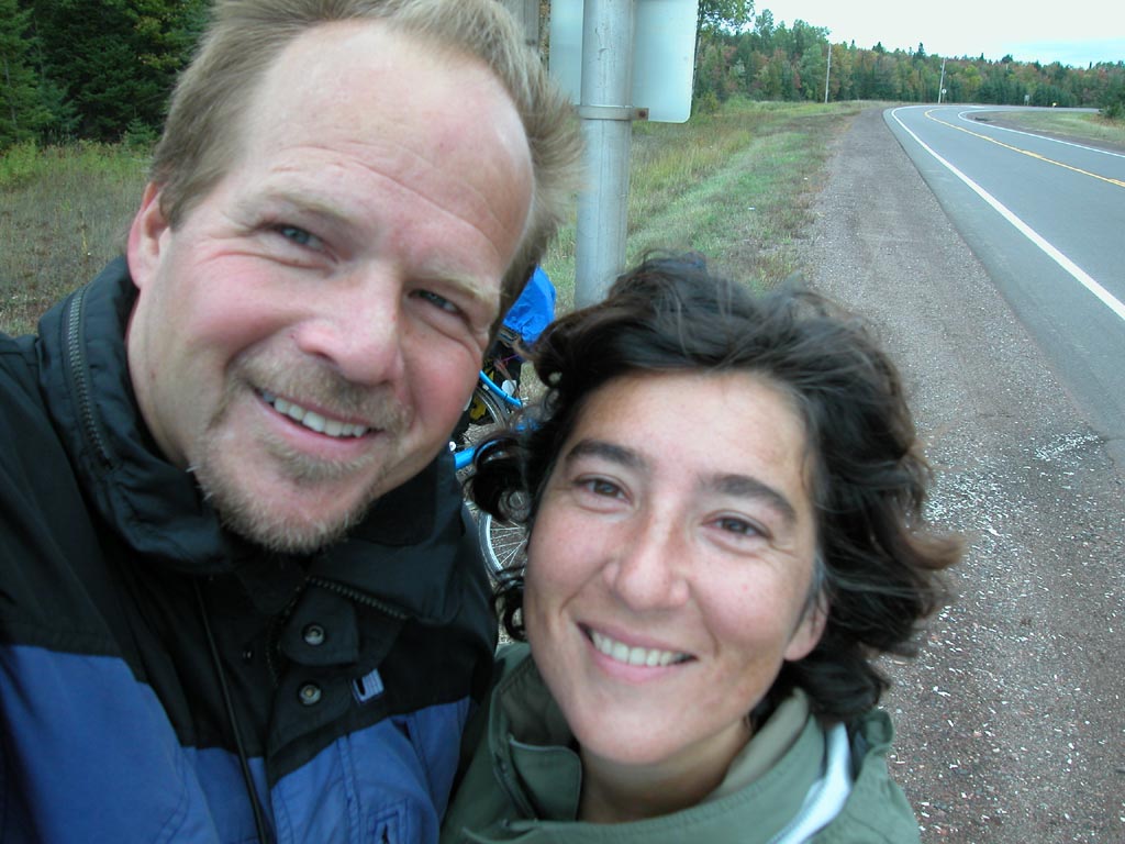 Wade & Amalia At A Rest Stop in Canada in 2003